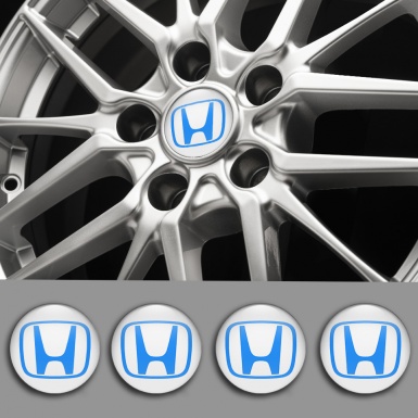 Honda Stickers for Center Caps White Navy