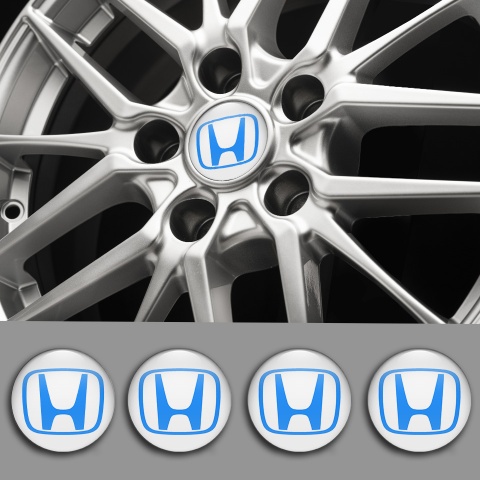 Honda Stickers for Center Caps White Navy