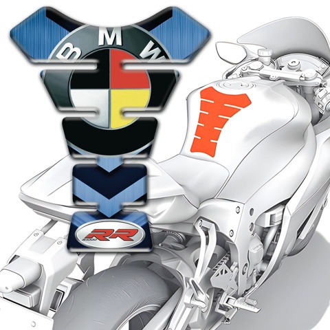 BMW Tank Protector Anti Slip Sticker Navy Blue Nuance Base RR Design 
