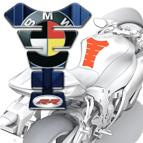 BMW Tank Guard Pads Blue Black Nuance Design 