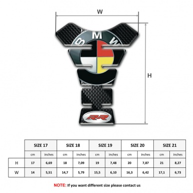 BMW Silicone Sticker Unique Tank Pad Protector RR Edition 