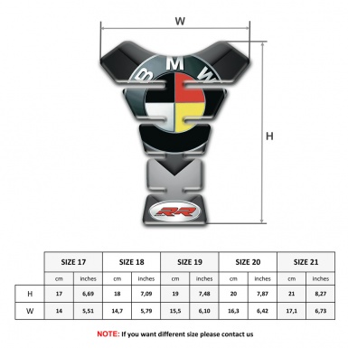BMW RR Edition Tank Pad Protector Silicone Sticker 