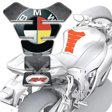 BMW RR Edition Tank Pad Protector Scratched Plate Effect 