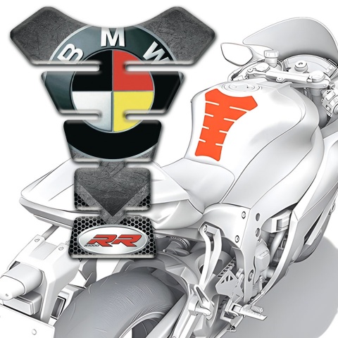 BMW RR Edition Tank Pad Protector Scratched Plate Effect 
