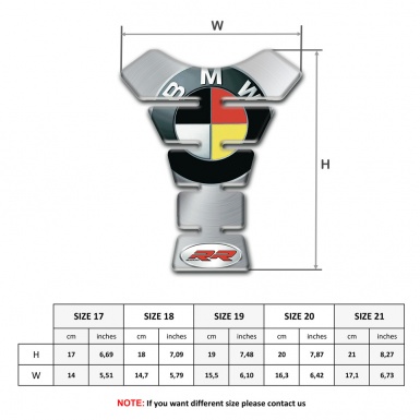 BMW RR Style Tank Guard Pads Silver base Design 