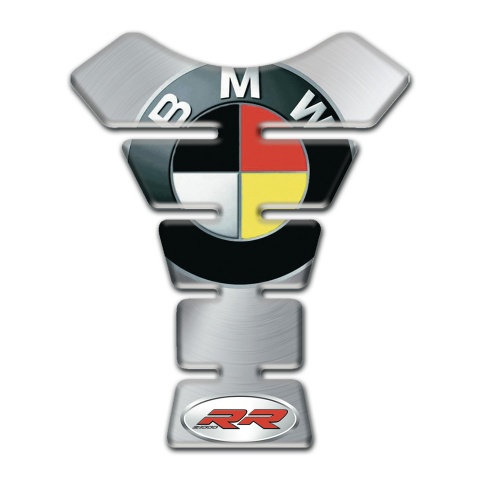 BMW RR Style Tank Guard Pads Silver base Design 