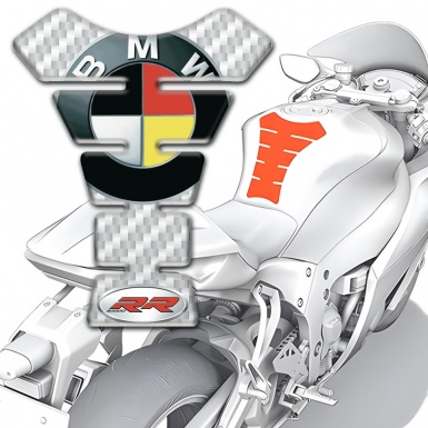 BMW RR Edition Tank Fuse White carbon Print 