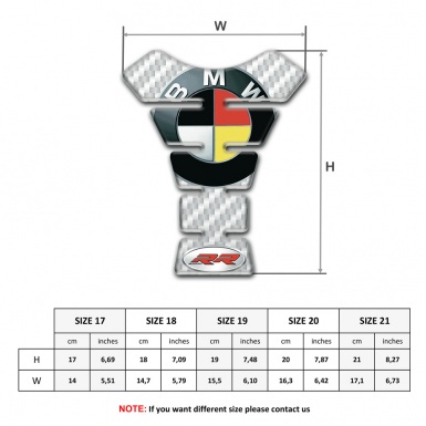 BMW RR Edition Tank Fuse White carbon Print 