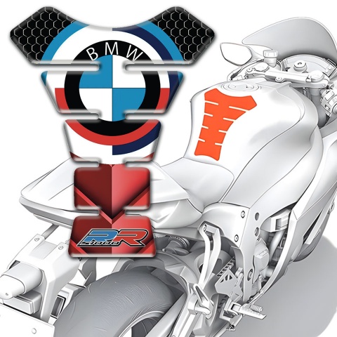 BMW Tank Guard Pads Anti Slip Sticker Round logo Style
