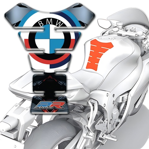BMW RR Style Silicone Sticker Tank Protector Colorful Base Version 