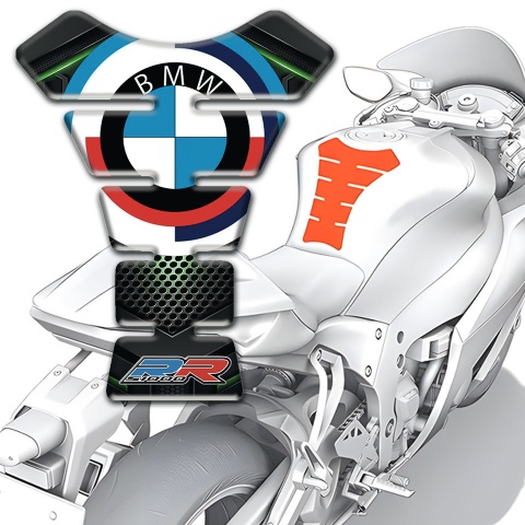 BMW RR Stylish Tank Protector Silicone Sticker with New Logo Design 