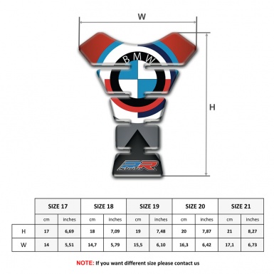 BMW RR Motorcycle Tank Pad Protector New Logo Style 
