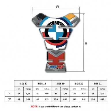 BMW RR Tank Pad Protector Multicolored Version 