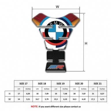 BMW Tank Guard Pads Silicone Sticker Round logo style 