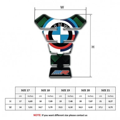 BMW Tank Pad Protector Green Black Nuance Round logo 