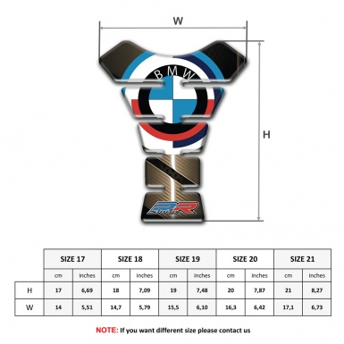 BMW RR Tank Guard Pads Bronze Nuance 