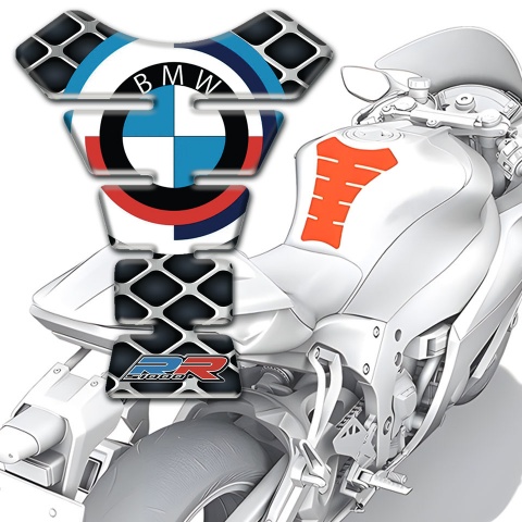 BMW RR Version Tank Guard Pads Large Grid Effect 
