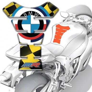 BMW RR Version Tank Protector Yellow Black squares Edition 