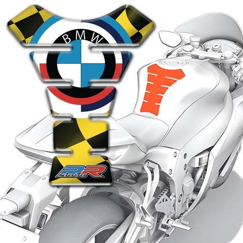 BMW RR Version Tank Protector Yellow Black squares Edition 