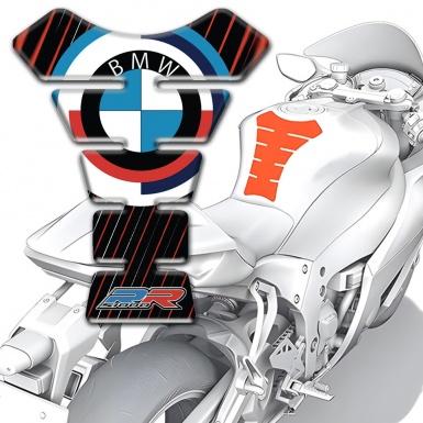 BMW Tank Fuse Black Base with Red Diagonal lines 