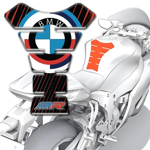 BMW Tank Fuse Black Base with Red Diagonal lines 