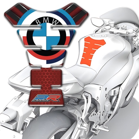 BMW RR version Tank Protector Red Hexagons Base Design 