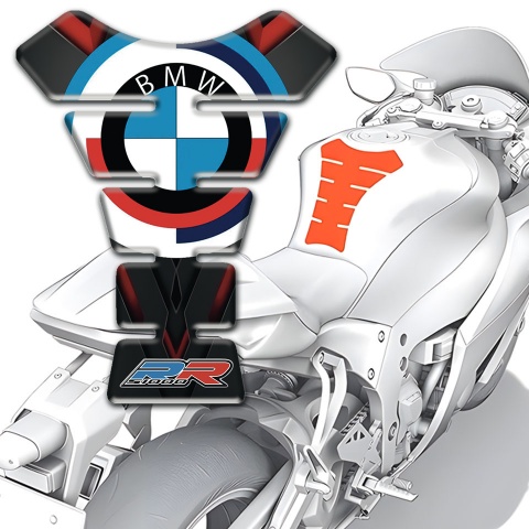 BMW RR Version Tank Guard Pads Black with Red Details Design 
