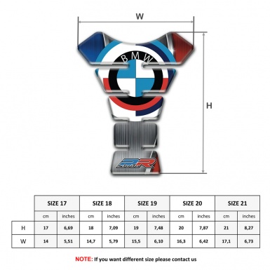 BMW Tank Fuse Anti Slip Sticker RR Version New Logo style 