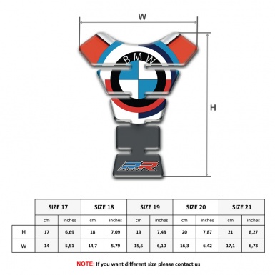 BMW RR Style Tank Guard Pads Grey Orange Background 
