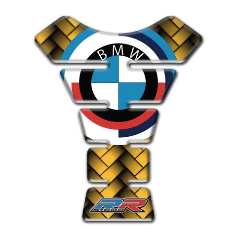 BMW Tank Pad Protector Yellow Fishbone Effect 