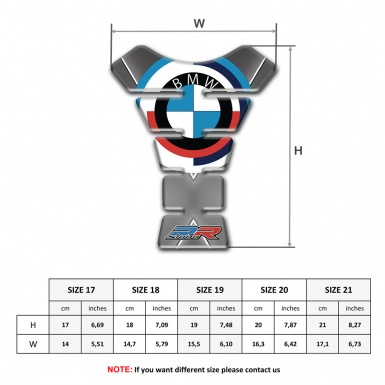 BMW RR Tank Fuse Grey Background Round Logo Style 
