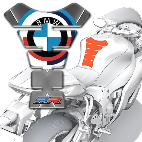 BMW RR Tank Fuse Grey Background Round Logo Style 