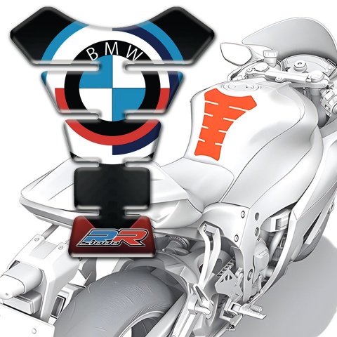 BMW RR Tank Guard Pads Black Red background Edition 