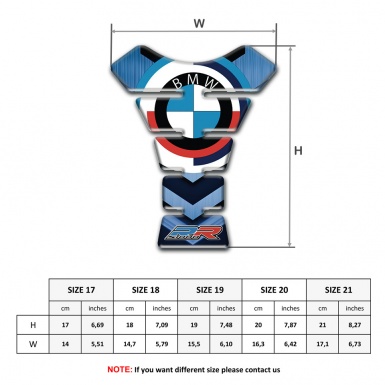 BMW RR Tank Fuse Navy Blue Black Elements Design 