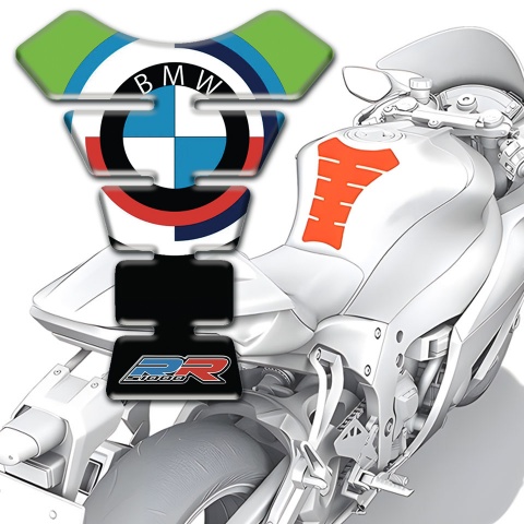 BMW RR Tank Protector Green Black Background Design 