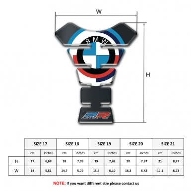 BMW RR Tank Guard Pads Dark Background and Round Logo Design 