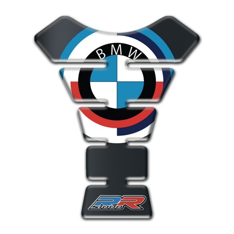 BMW RR Tank Guard Pads Dark Background and Round Logo Design 