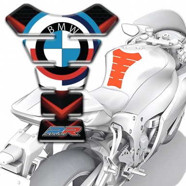 BMW RR Style Anti Slip Sticker Tank Protector Best Logo Design 