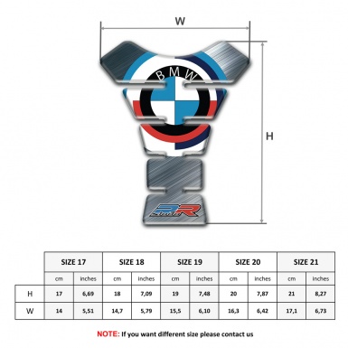BMW RR Edition Tank Pad Protector Polished design 