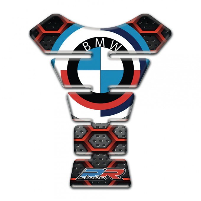 BMW RR Tank Fuse Silicone Sticker Red Figures Style 
