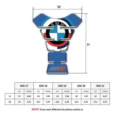 BMW Tank Guard Pads Blue Background RR Version