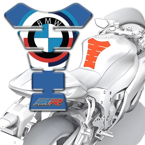 BMW Tank Guard Pads Blue Background RR Version