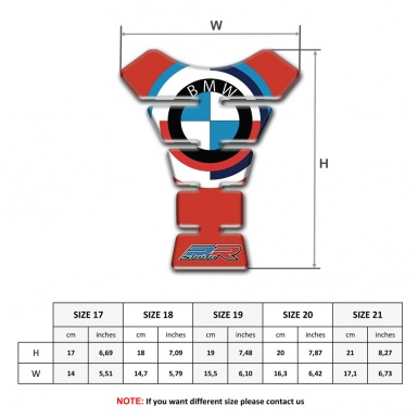 BMW Tank Pad Protector Round logo red Base Design 