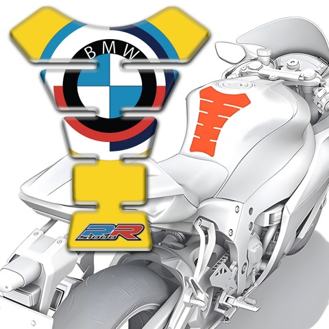 BMW Tank Fuse Round logo Style Yellow base 