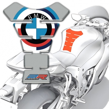 BMW Tank Guard Pads New Logo style Grey Base Design 