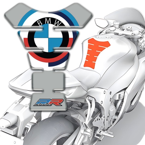 BMW Tank Guard Pads New Logo style Grey Base Design 