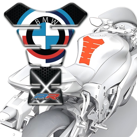BMW Silicone Sticker Tank Pad Protector Lights Design RR edition 