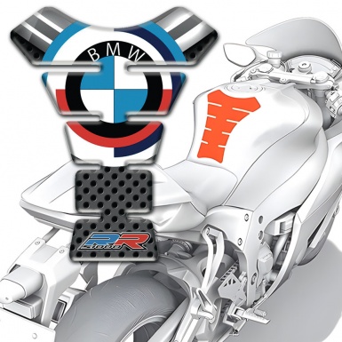 BMW Tank Guard Pads High End Silicone Sticker Racing Edition 