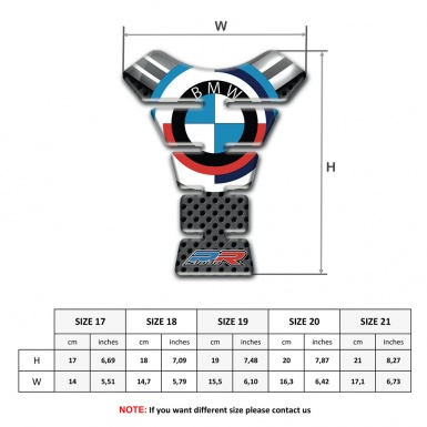 BMW Tank Guard Pads High End Silicone Sticker Racing Edition 