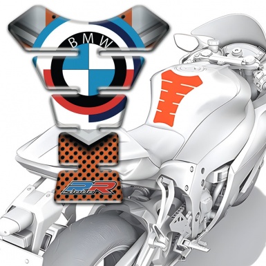 BMW Silicone Sticker Tank Fuse Copper Motiff RR style 
